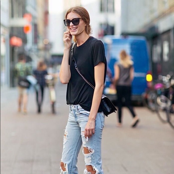 KRISTEN ✨ high round neck tee black - Picture 4 of 5